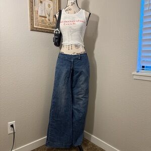 Vintage Y2K French Connection Low Rise Super Flare Leg Jeans Women’s Size 4
